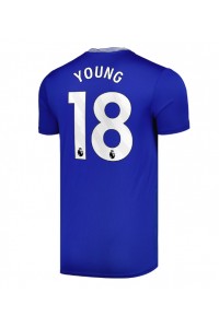 Everton Ashley Young #18 Fotballdrakt Hjemme Klær 2024-25 Korte ermer